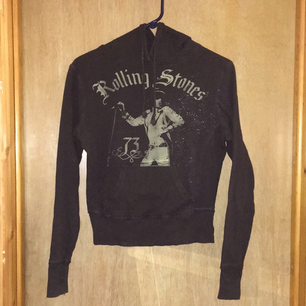 EUC Distressed Rolling Stones hoodie size XS - Picture 1 of 11
